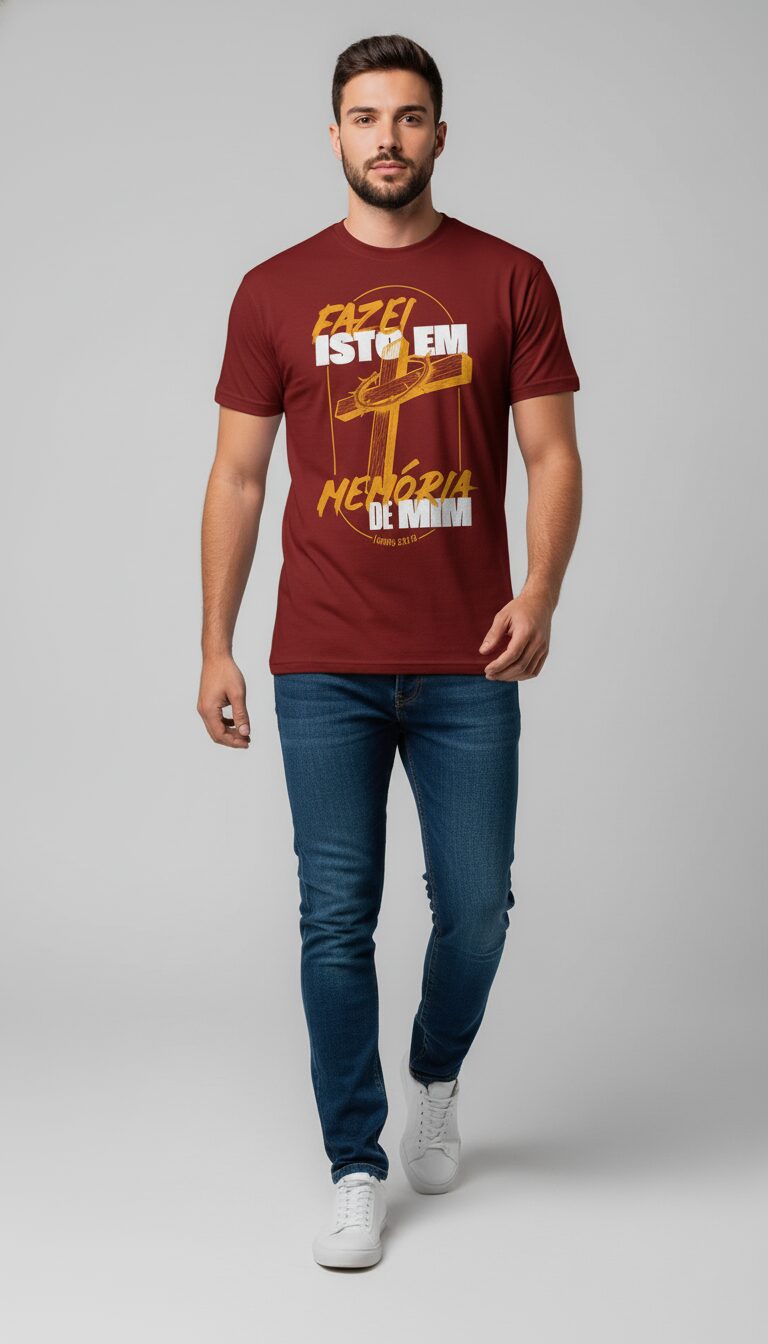 Camiseta Personalizada Fazei isto em Memória de Mim - Imagem 4