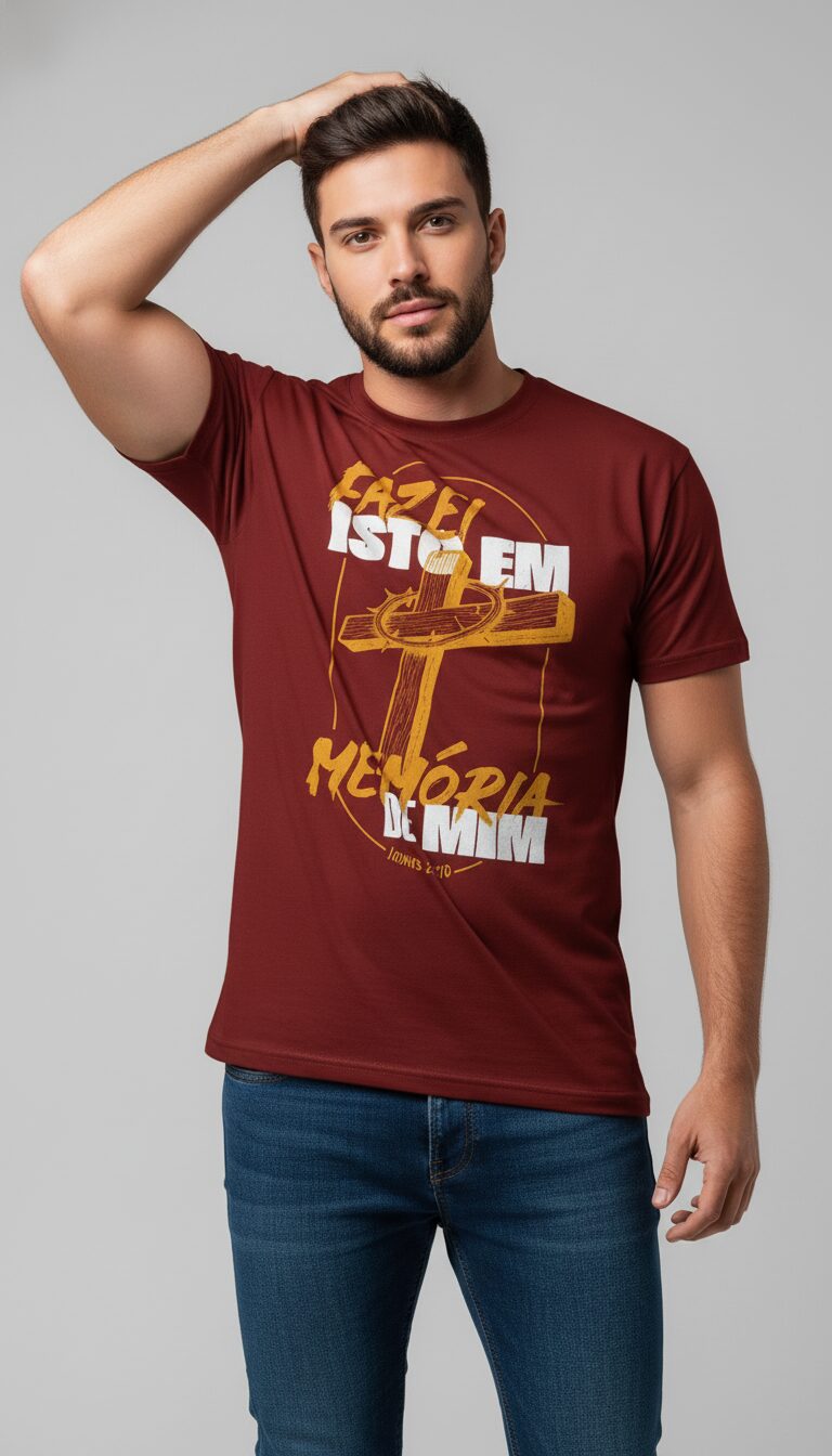 Camiseta Personalizada Fazei isto em Memória de Mim
