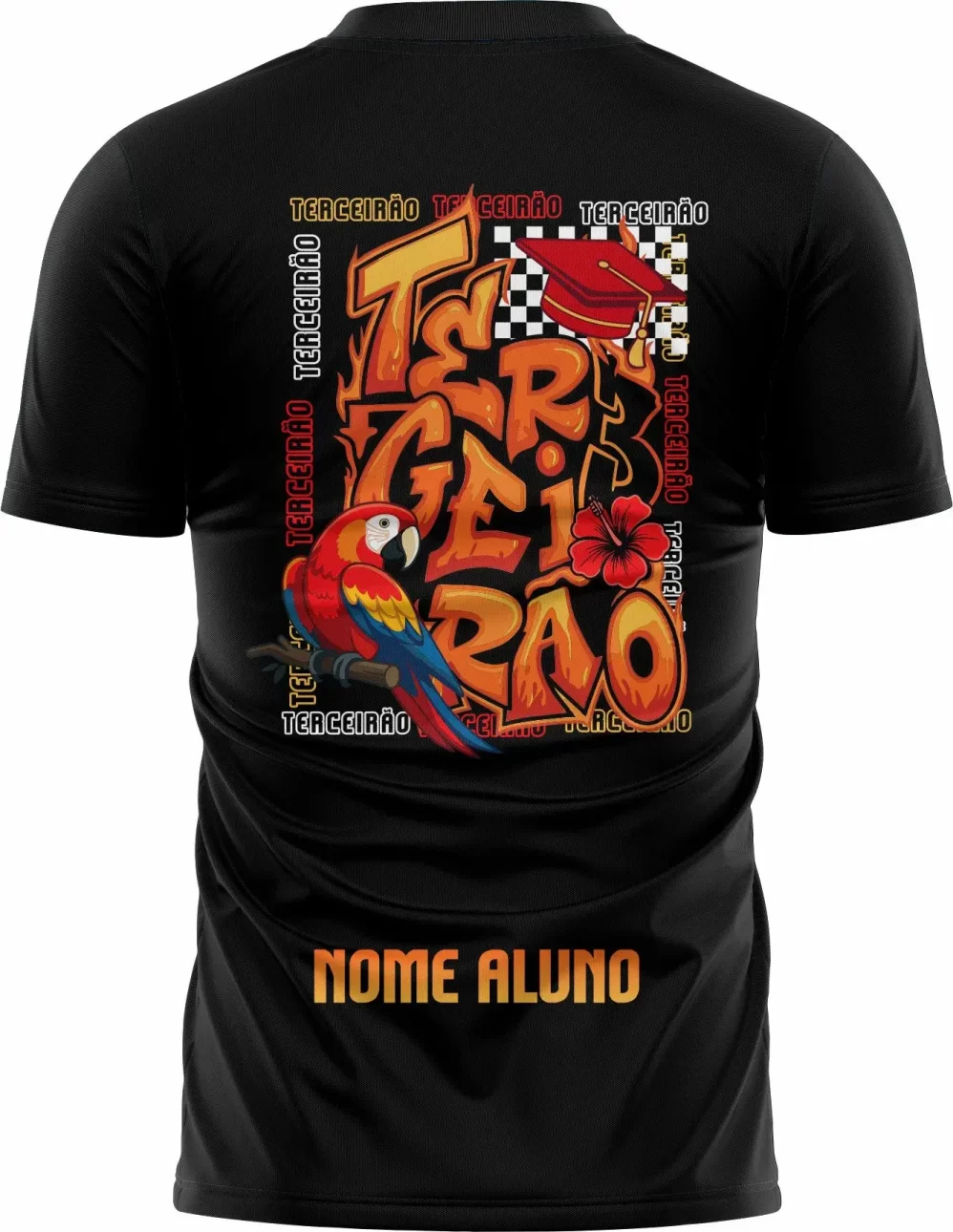 Arte Camisa Terceirão Arara Vermelha - Imagem 3
