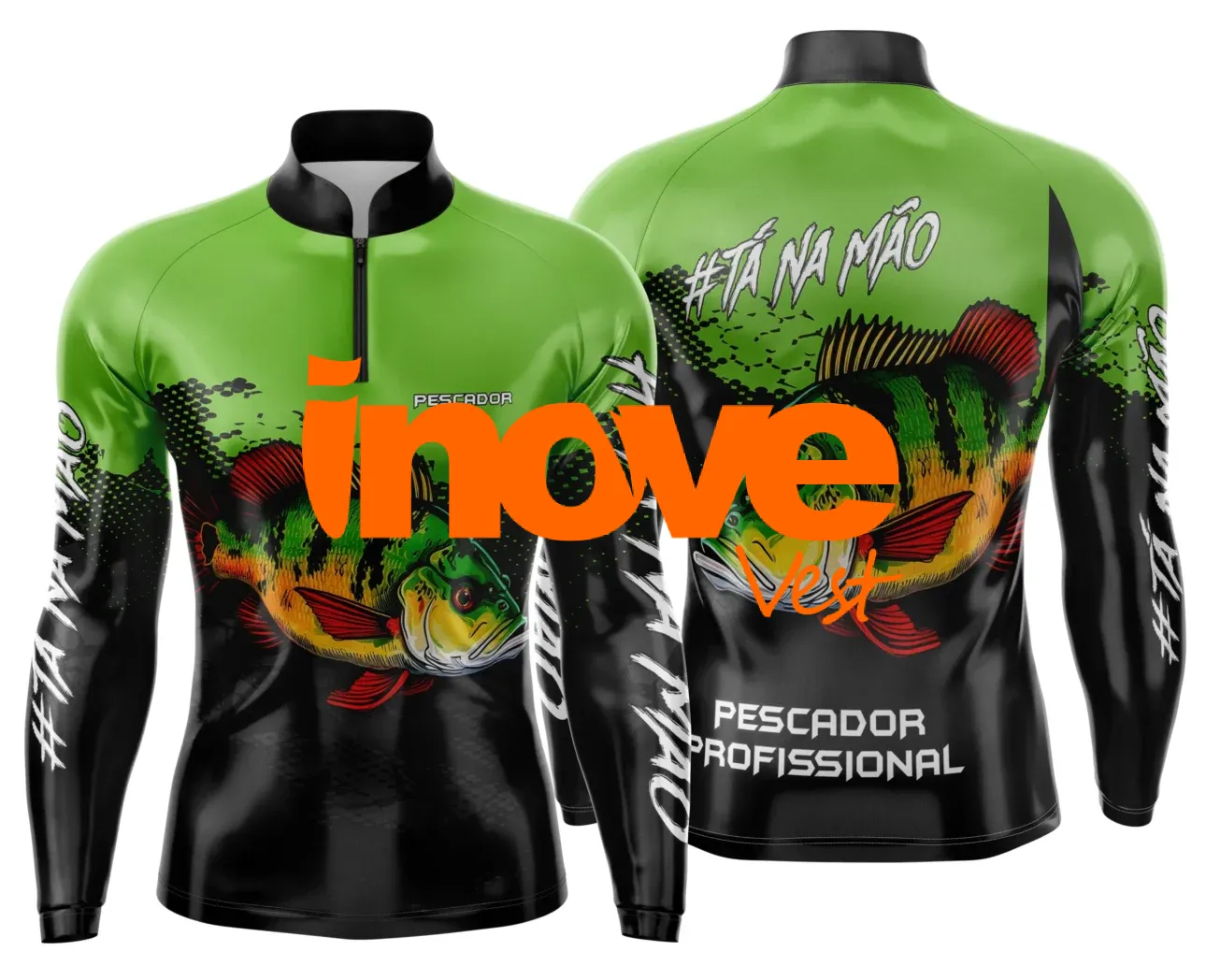 Camisa de Pesca Esportiva Personalizada Premium – Proteção UV FPS 50+ - Modelo 10
