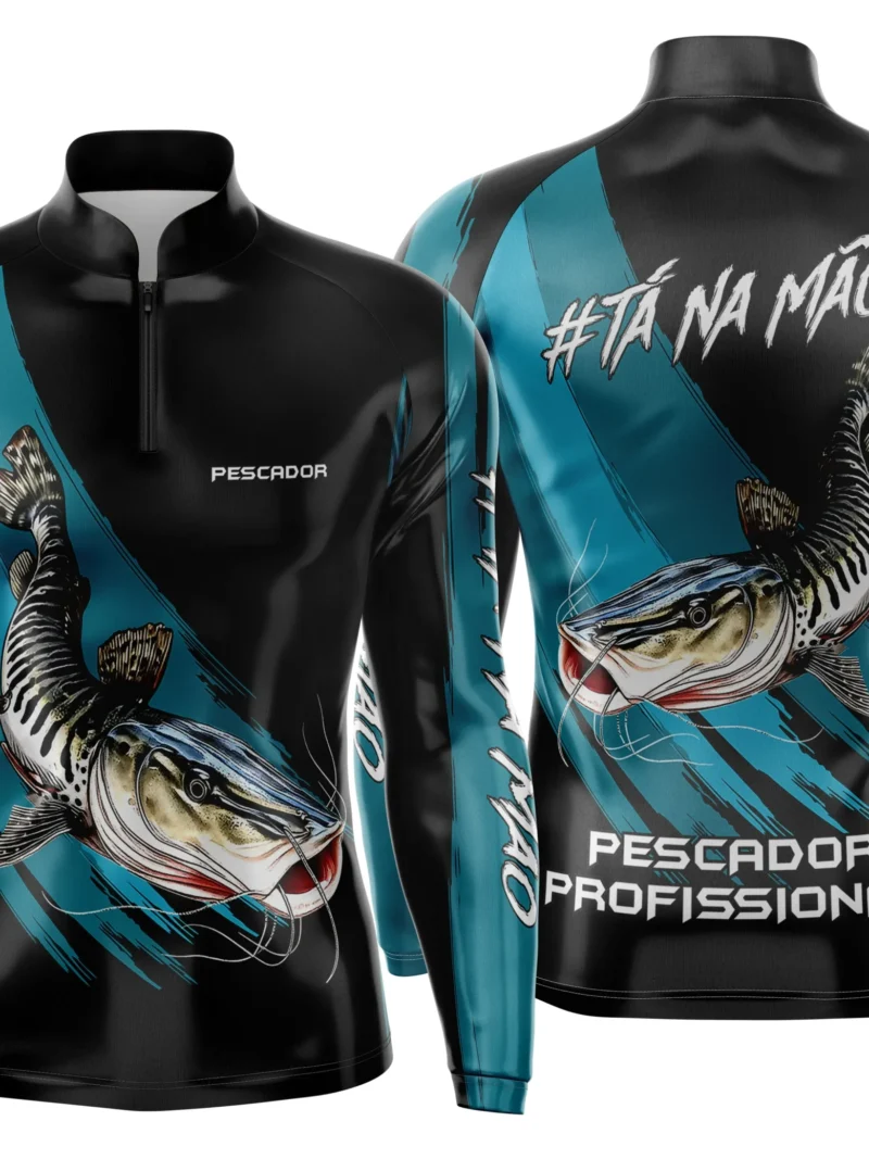 Camisa de Pesca Esportiva Personalizada Premium – Proteção UV FPS 50+ - Modelo 03