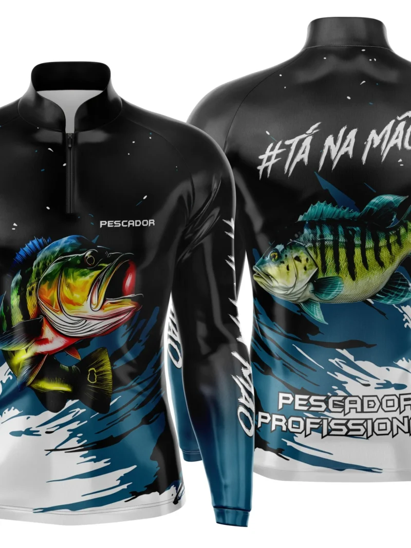 Camisa de Pesca Esportiva Personalizada Premium – Proteção UV FPS 50+ - Modelo 05