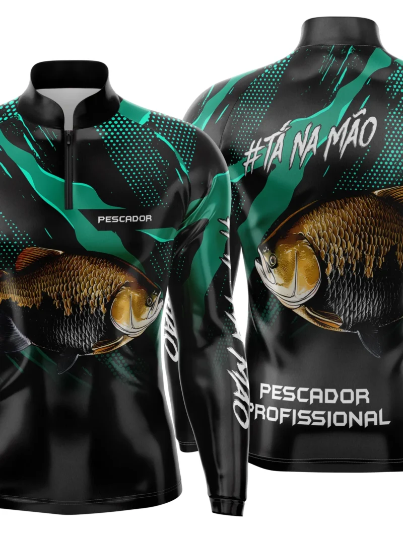 Camisa de Pesca Esportiva Personalizada Premium – Proteção UV FPS 50+ - Modelo 06