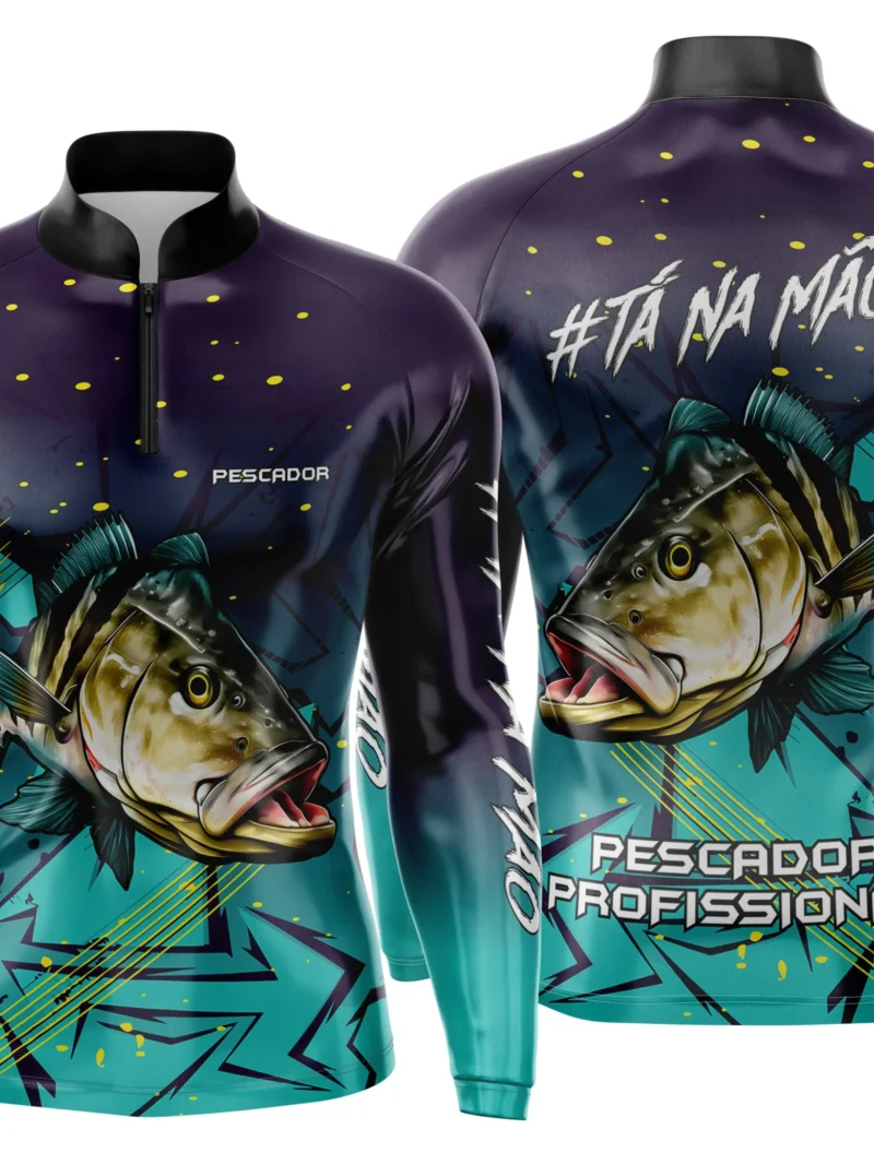 Camisa de Pesca Esportiva Personalizada Premium – Proteção UV FPS 50+ - Modelo 07