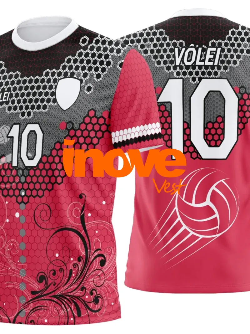 Uniforme de Vôlei Personalizado Profissional Modelo 16